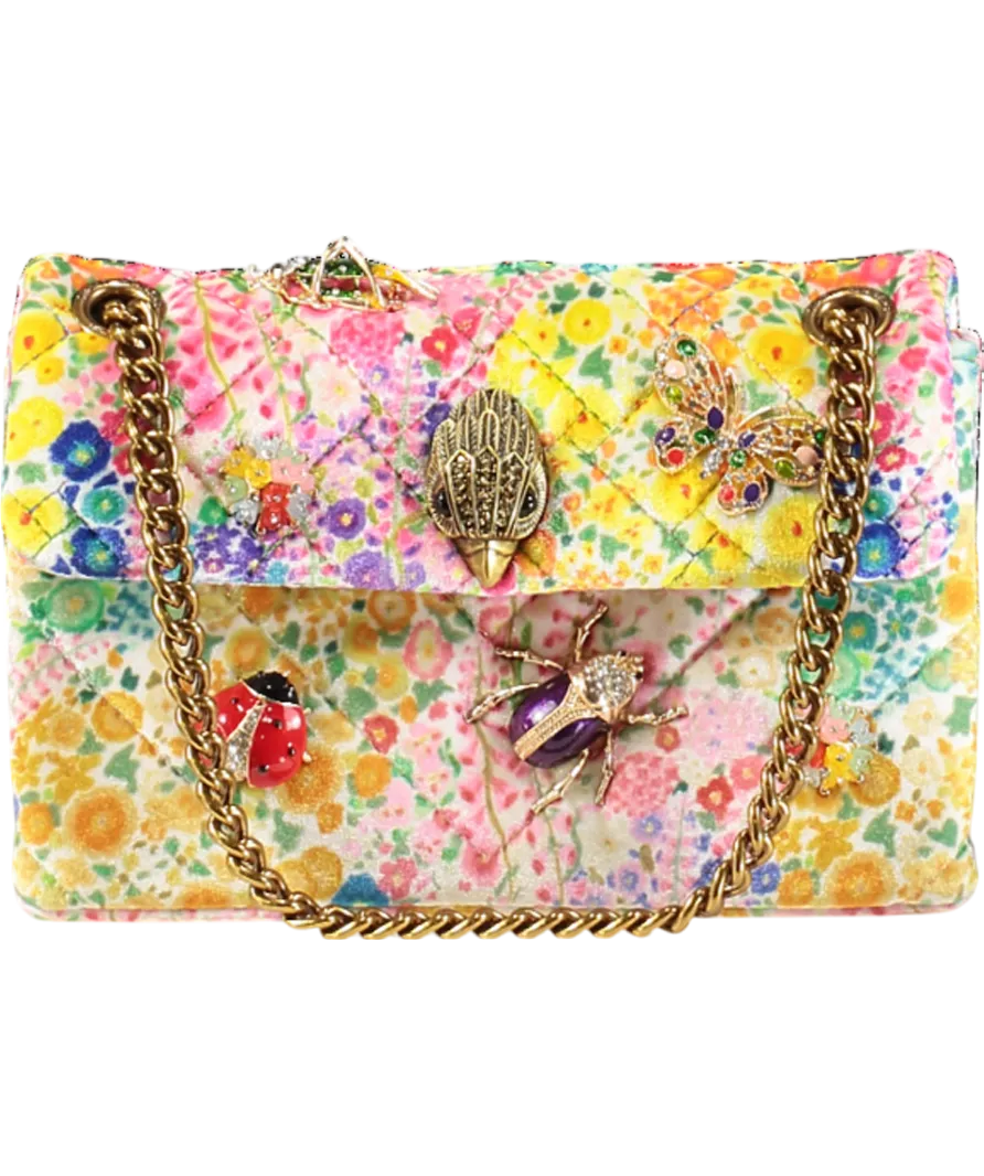 Kurt Geiger Multicoloured Floral Couture Mini Kensington Bag