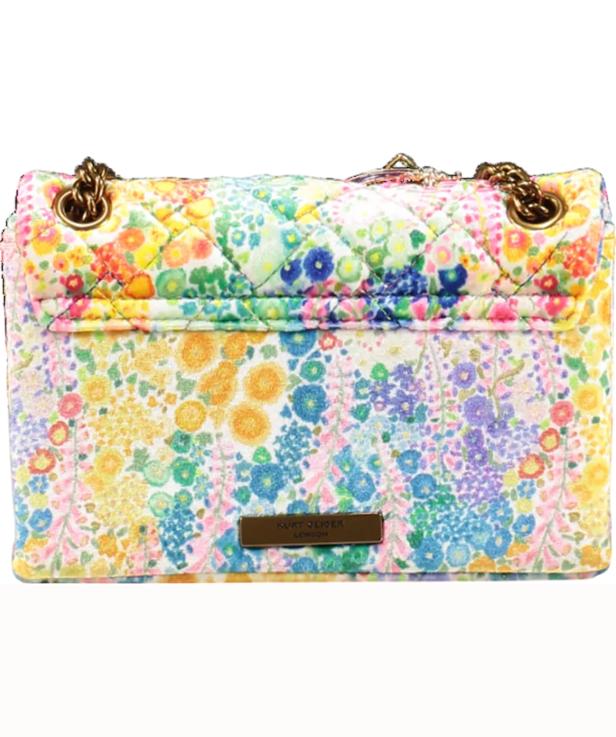 Kurt Geiger Multicoloured Floral Couture Mini Kensington Bag