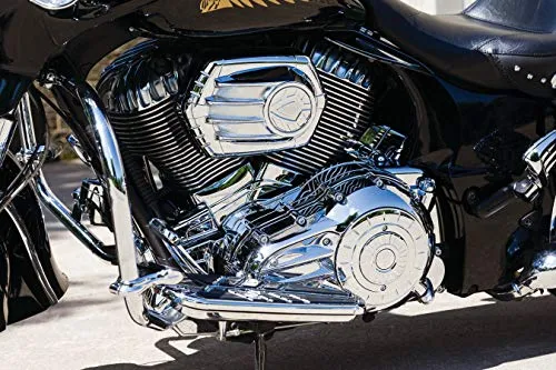 Kuryakyn 5642 Motorcycle Accent Accessory: Starter End Cover for 2014-19 Indian Motorcycles, Chrome