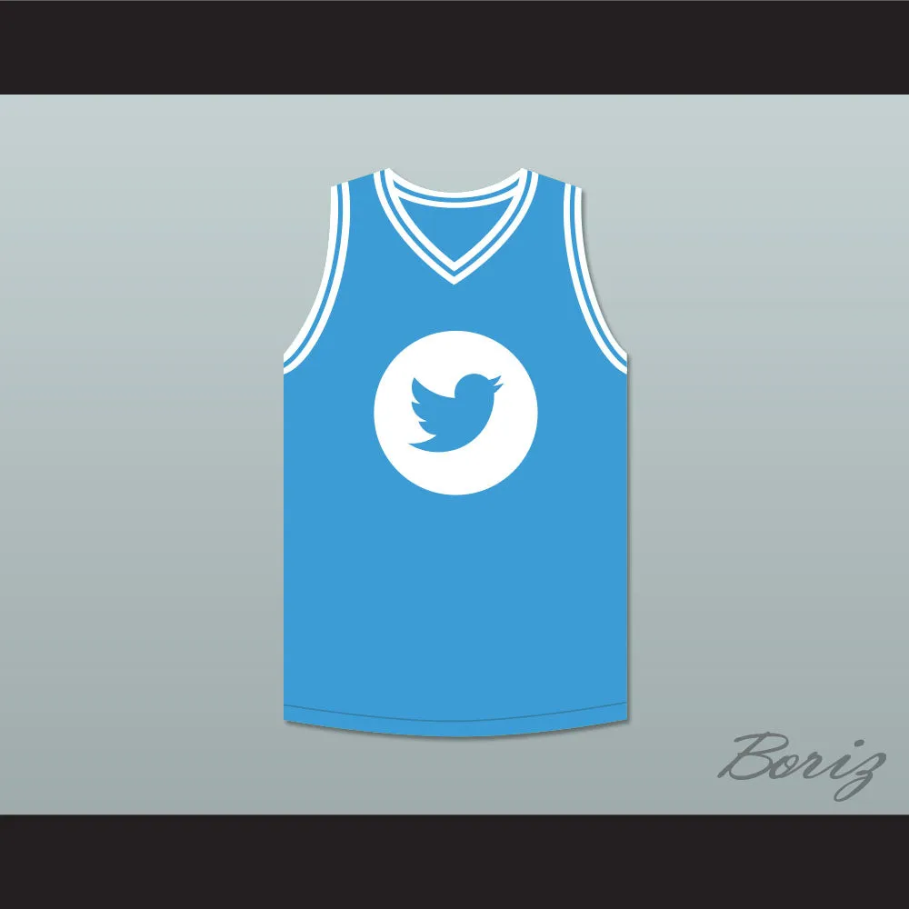 Larry Bird 33 Twitter Light Blue Basketball Jersey