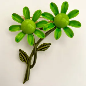 Late 60s/ Early 70s Enamel Flower Brooch