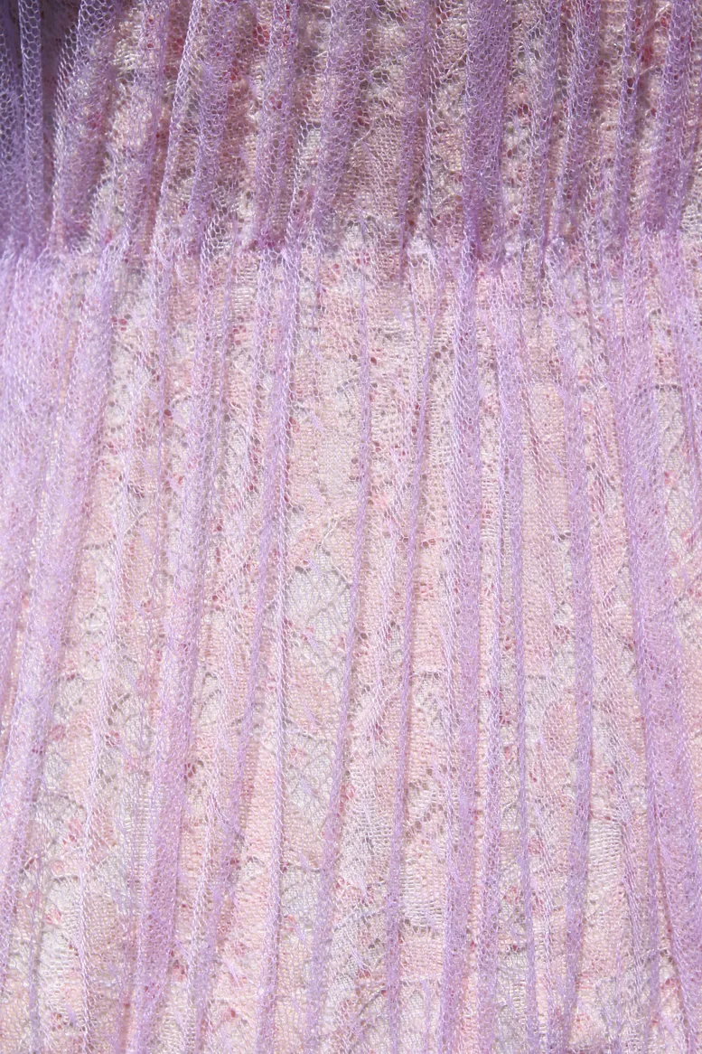 Lavender Tulle Lace Garden Gown