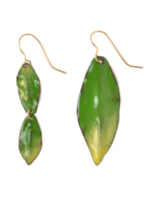 Leafra Earrings--Asymmetrical