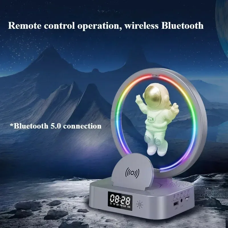 Levitation Astronaut Light Bluetooth Speaker Outdoor Wireless Phone Charger Bass Cannon Portable Speaker