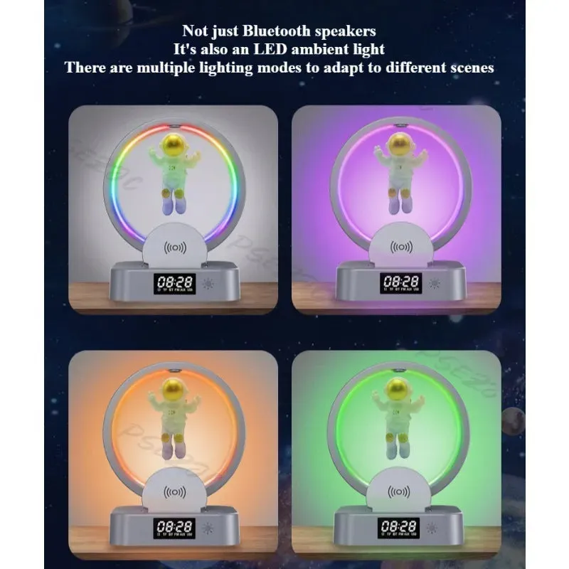 Levitation Astronaut Light Bluetooth Speaker Outdoor Wireless Phone Charger Bass Cannon Portable Speaker