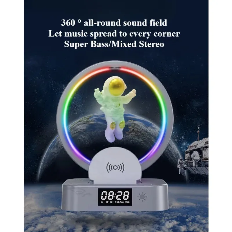 Levitation Astronaut Light Bluetooth Speaker Outdoor Wireless Phone Charger Bass Cannon Portable Speaker