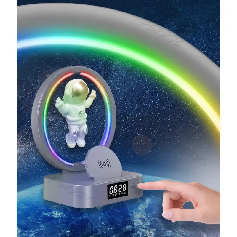 Levitation Astronaut Light Bluetooth Speaker Outdoor Wireless Phone Charger Bass Cannon Portable Speaker