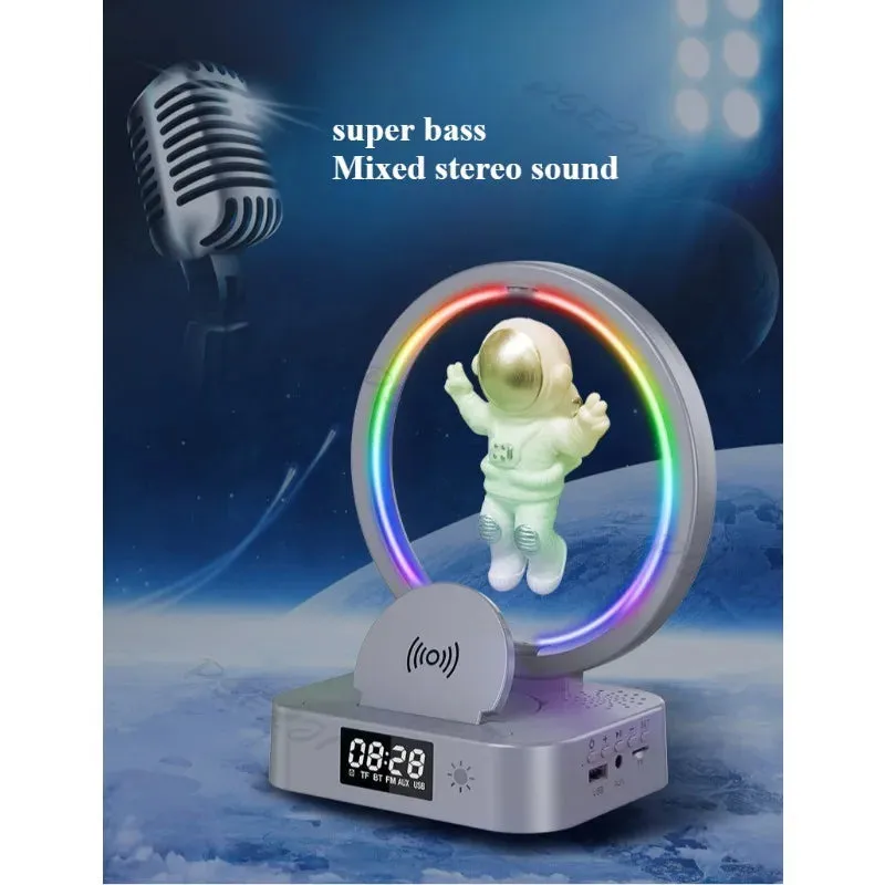 Levitation Astronaut Light Bluetooth Speaker Outdoor Wireless Phone Charger Bass Cannon Portable Speaker