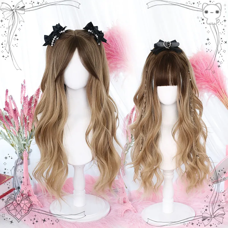 Light Brown Wavy Long Wig