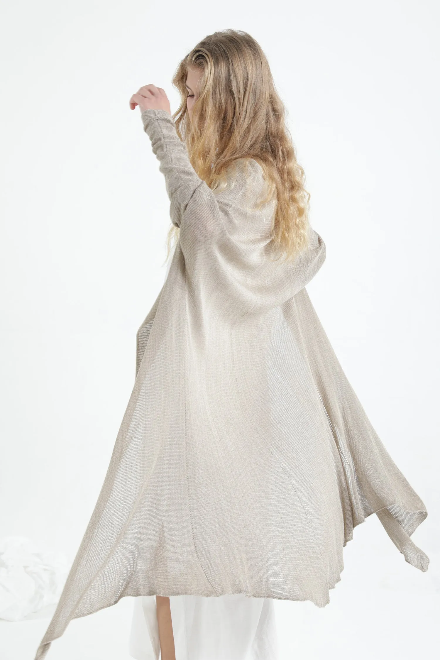 Long Gin Bamboo Oatmeal Cardigan