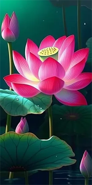 Lotus Diy Paint By Numbers Kits UK For Adult Kids MJ2634