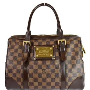 LOUIS VUITTON Berkeley Damier Ebene Satchel Bag Brown