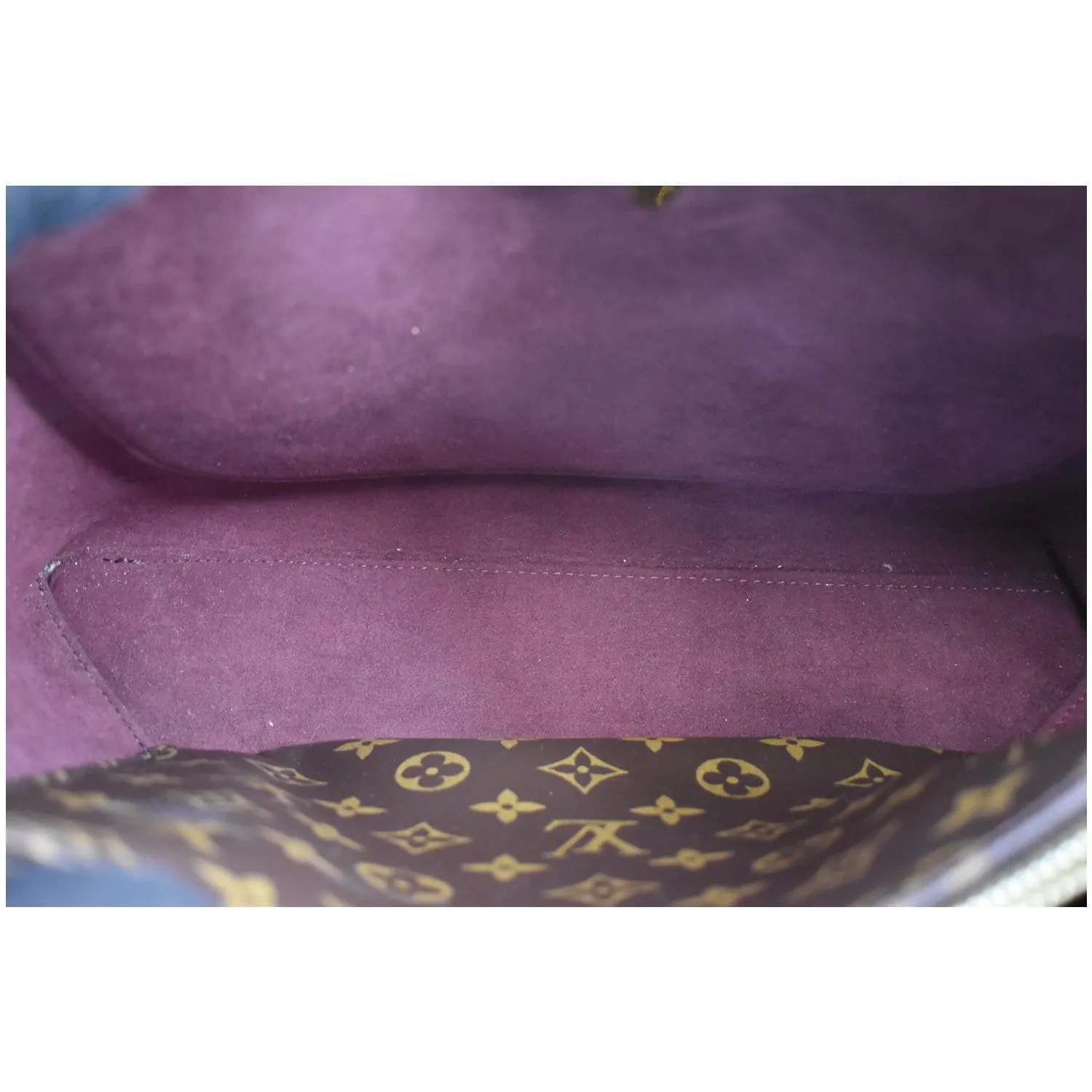 LOUIS VUITTON Flower Monogram Canvas Tote Bag Brown