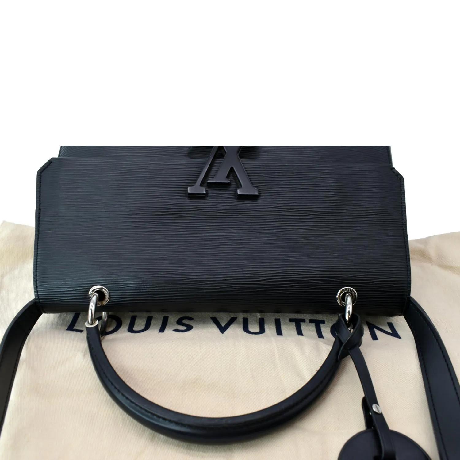 LOUIS VUITTON Grenelle MM Epi Leather Shoulder Bag Black