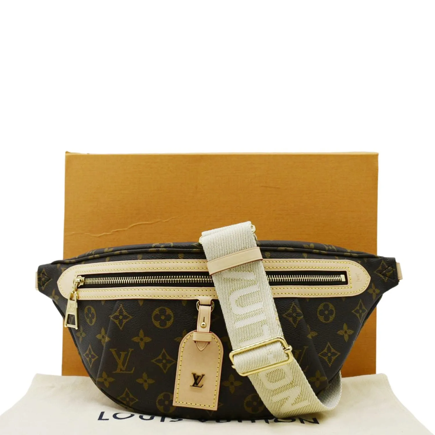 LOUIS VUITTON High Rise Monogram Canvas Bumbag Brown