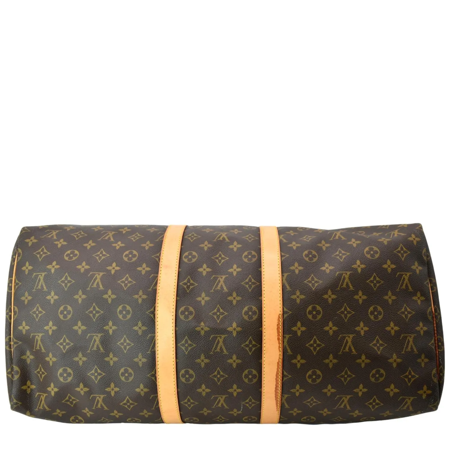 LOUIS VUITTON Keepall 55 Monogram Canvas Travel Bag Brown