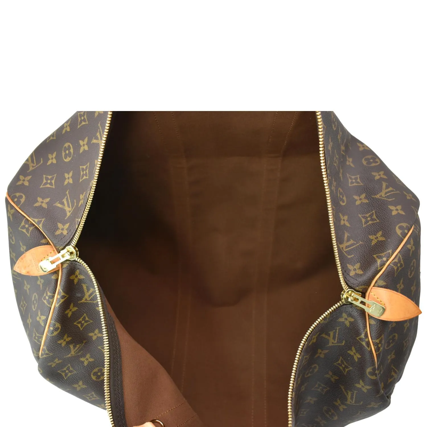 LOUIS VUITTON Keepall 55 Monogram Canvas Travel Bag Brown