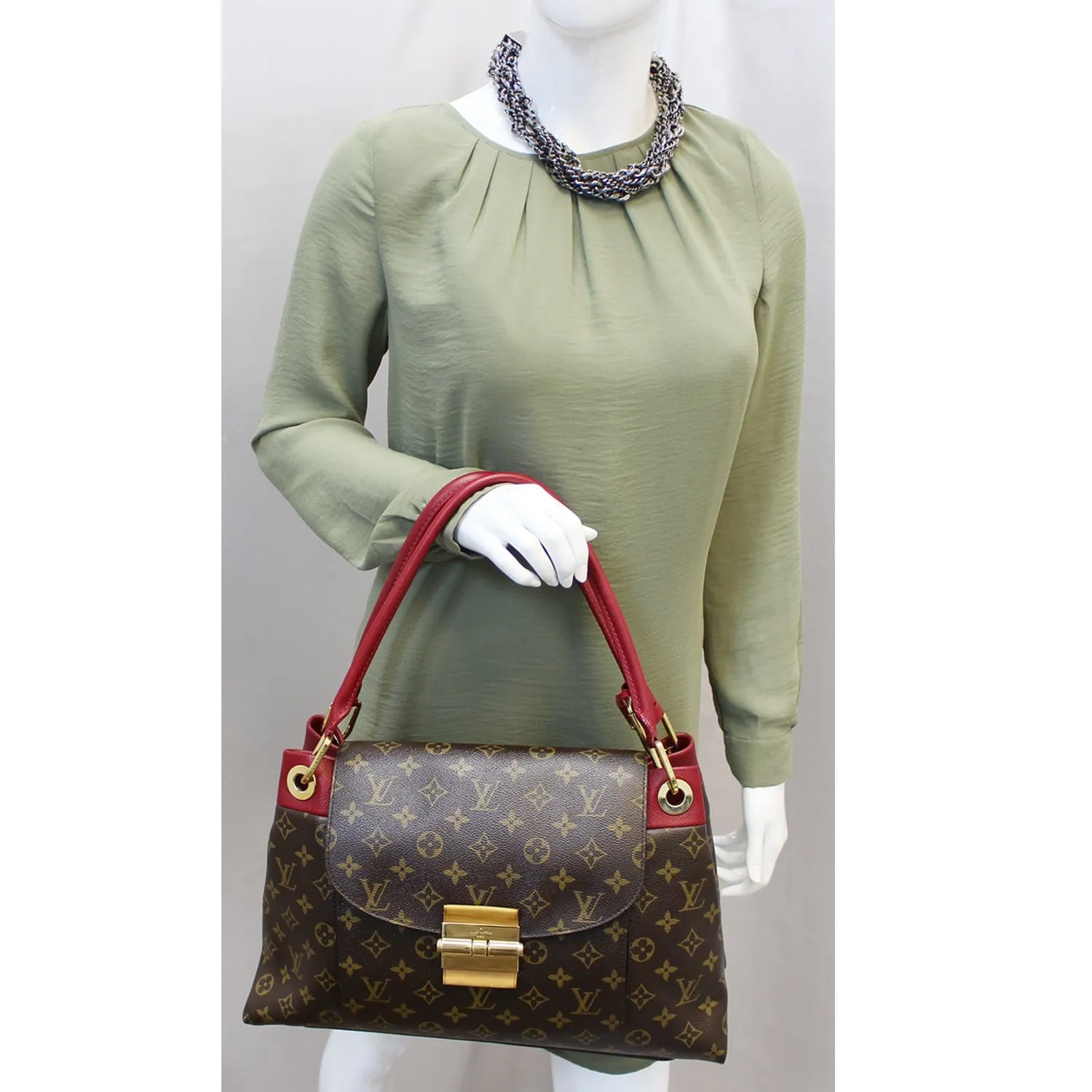 LOUIS VUITTON Olympe Aurore Monogram Canvas Satchel Shoulder Bag - 20% OFF