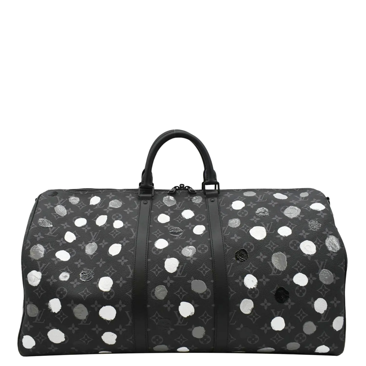 LOUIS VUITTON x YK Keepall 55 Bandouliere Monogram Eclipse Travel Bag Black