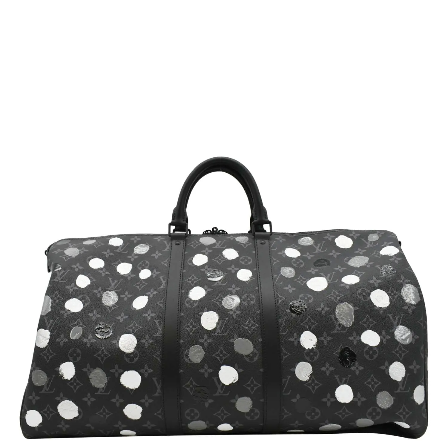 LOUIS VUITTON x YK Keepall 55 Bandouliere Monogram Eclipse Travel Bag Black