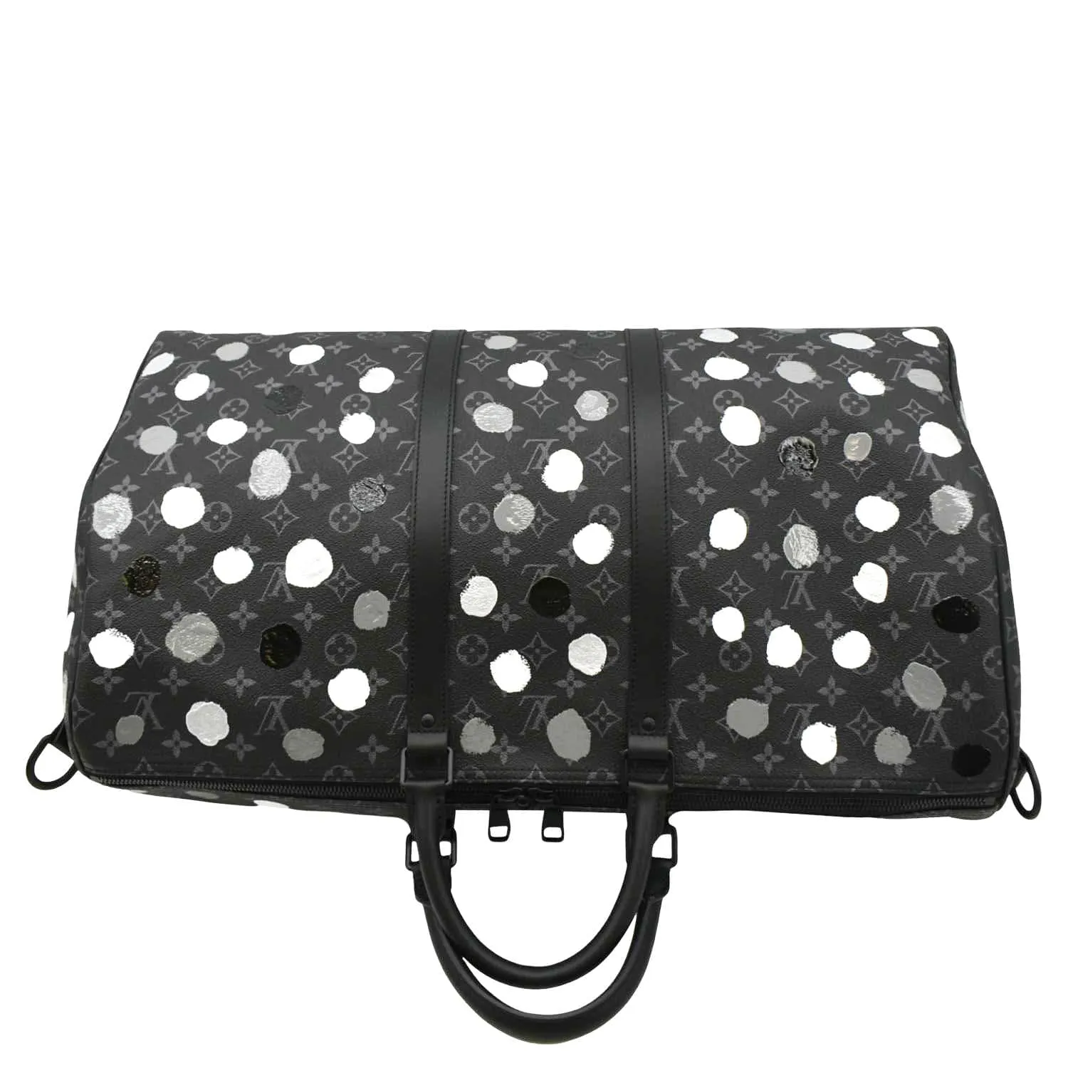 LOUIS VUITTON x YK Keepall 55 Bandouliere Monogram Eclipse Travel Bag Black