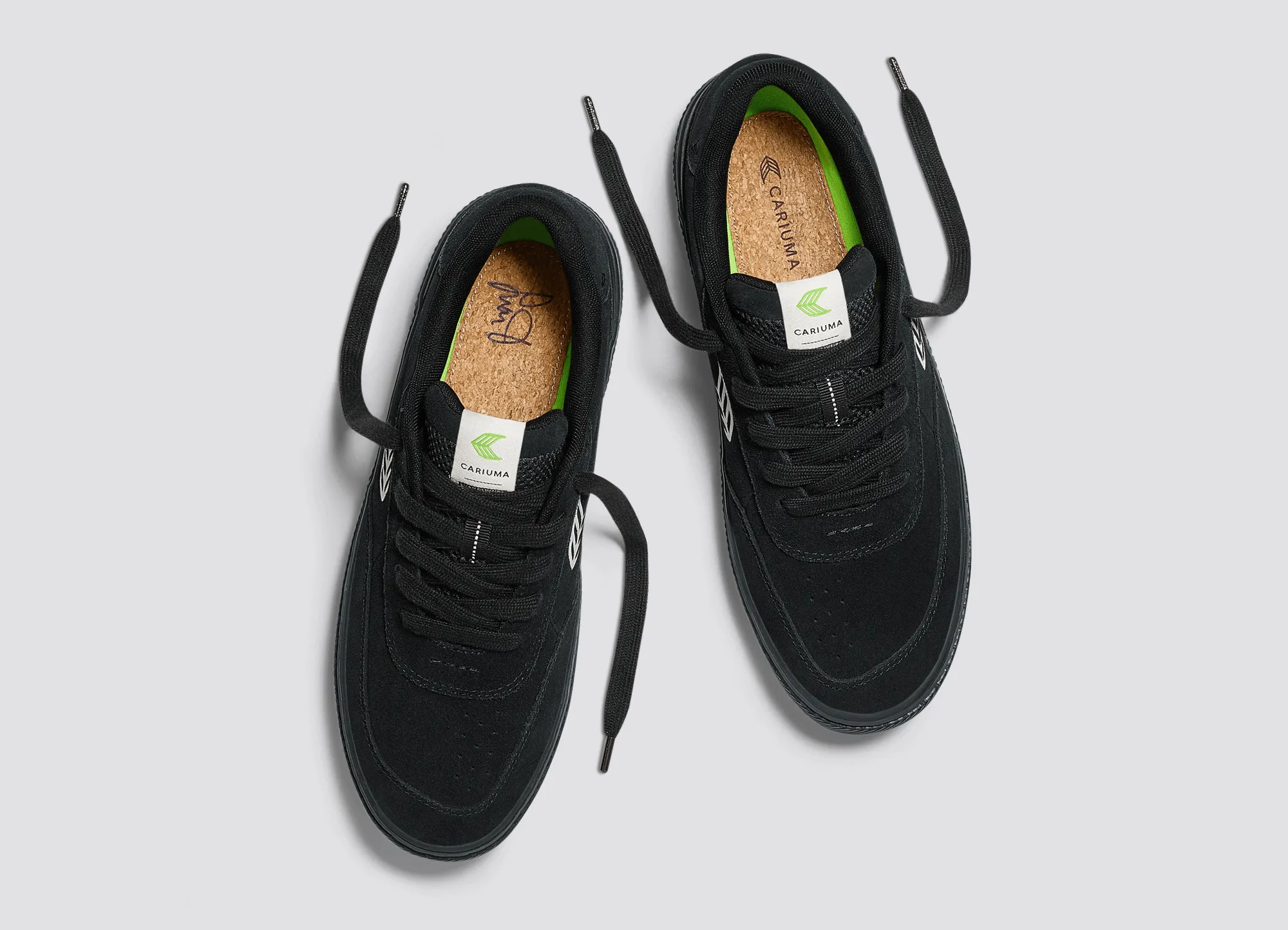 LUAN PRO All Black Suede Ivory Logo Sneaker Men