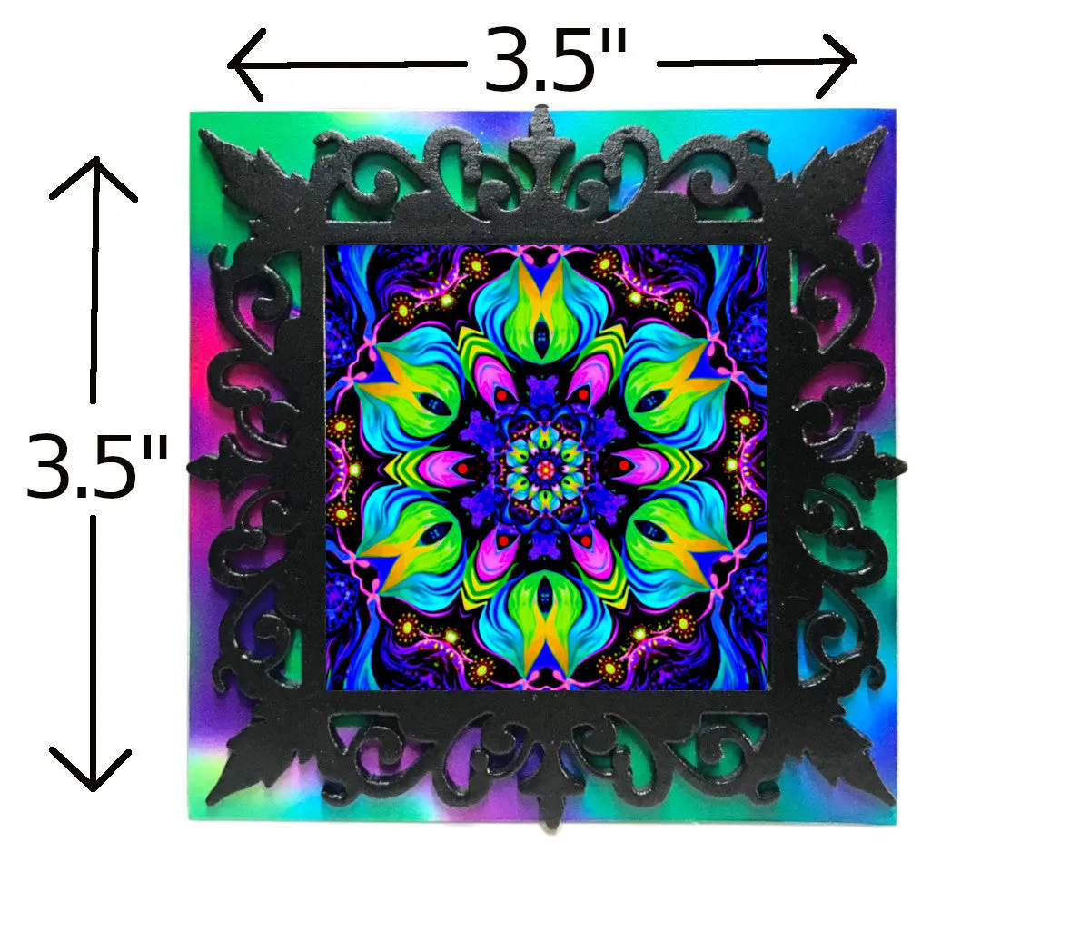 Mandala Night Light, Freestanding or Plug-in Decorative Lighting, 3D Mood Light- "Flowering Lotus"