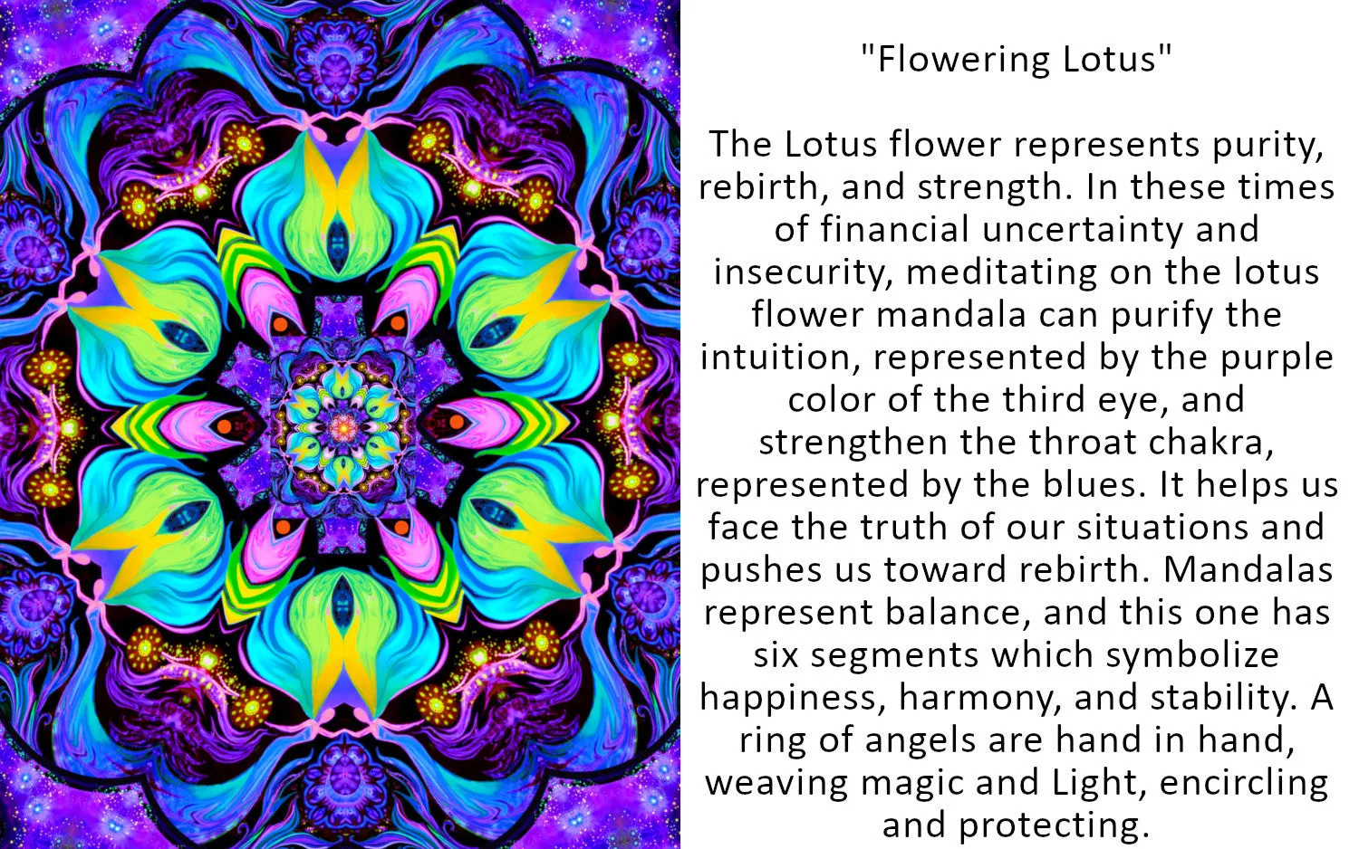 Mandala Night Light, Freestanding or Plug-in Decorative Lighting, 3D Mood Light- "Flowering Lotus"