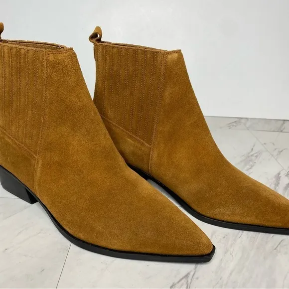 Marc Fisher Yarita Brown Suede Bootie 11M