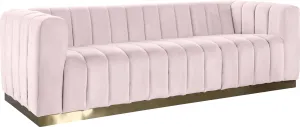 Marlon Pink Velvet Sofa
