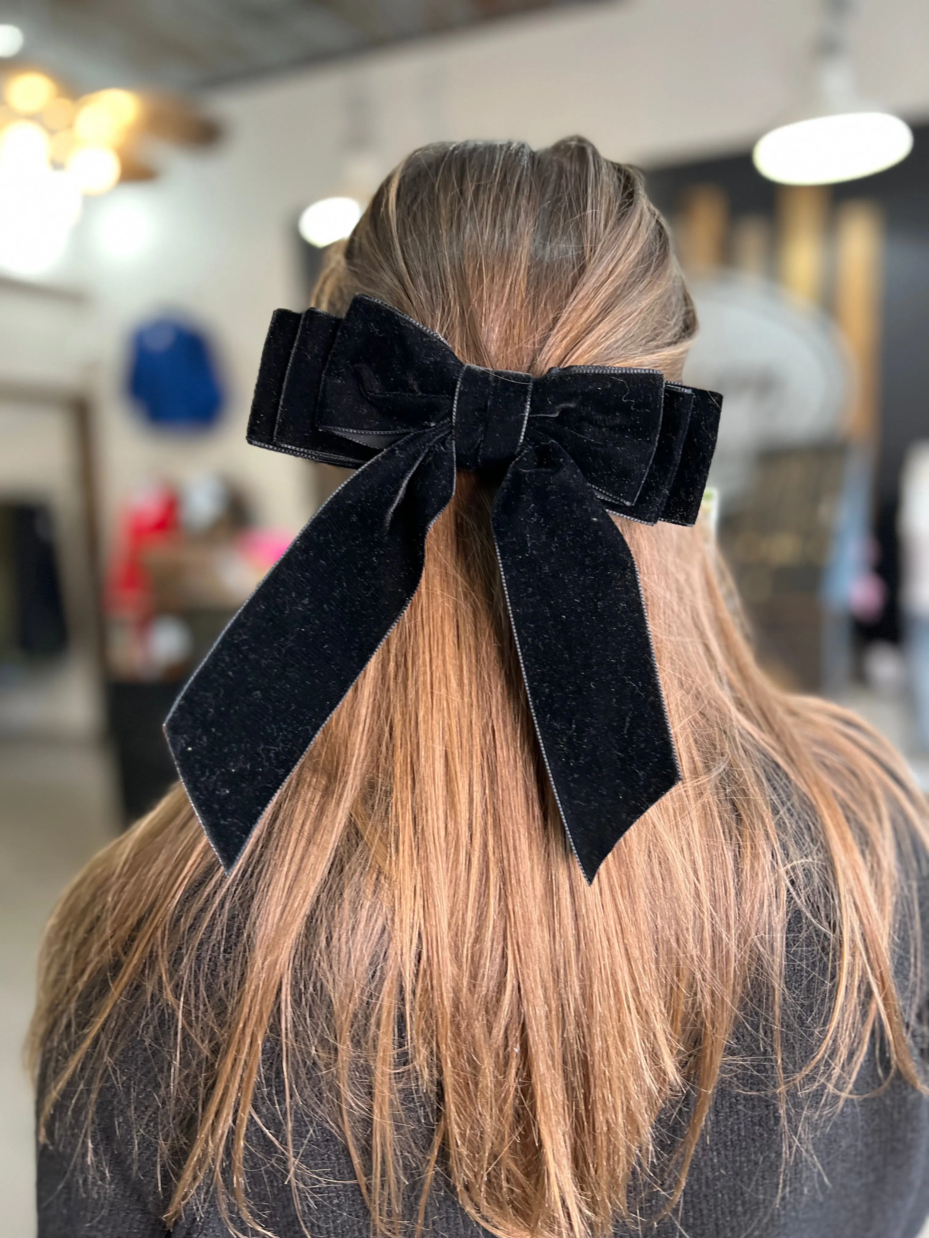Mauve Velvet Bow