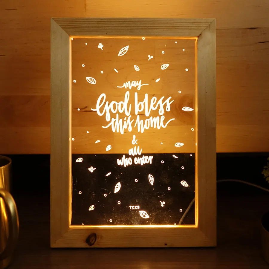 May God Bless This Home {Night Light}
