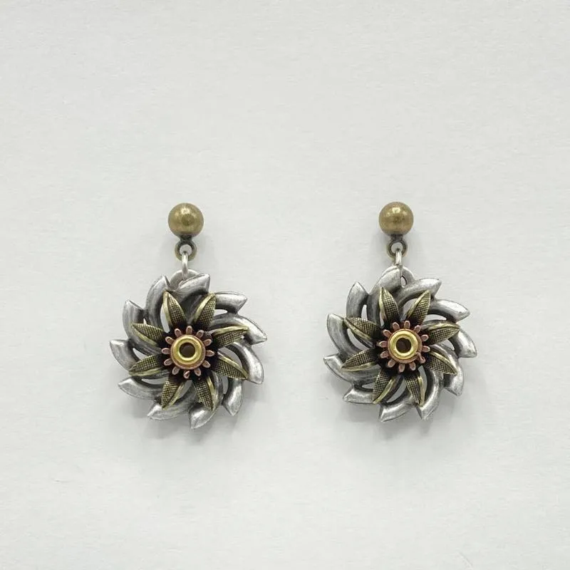 Mechanical Botanical Earrings