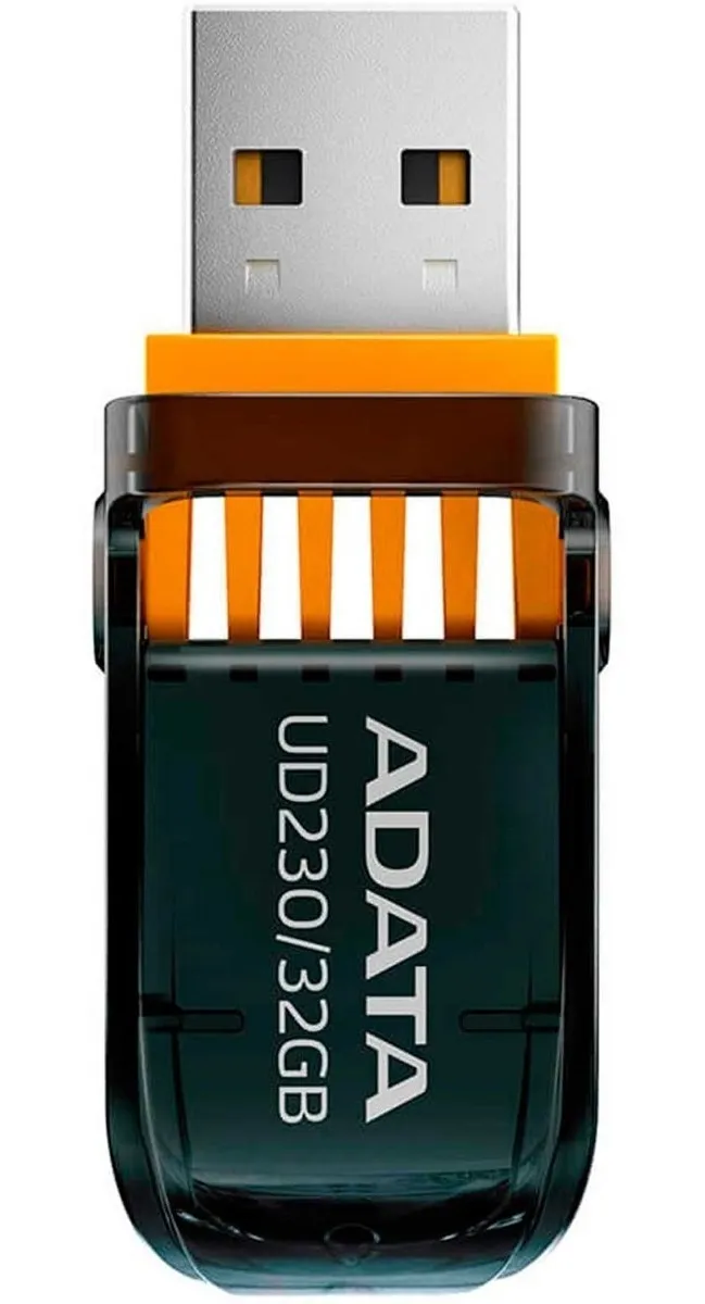 Memoria Usb Adata Ud230 32 Gb 2.0 Retractil Flash Negra