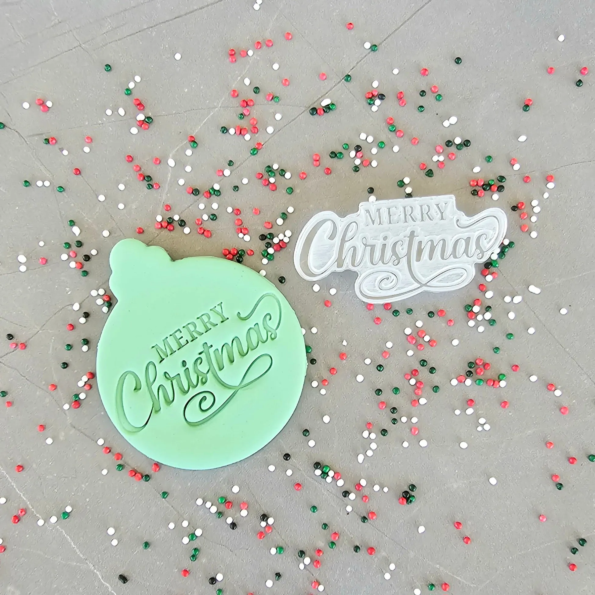Merry Christmas Cookie Stamp