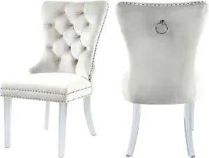 Miley Cream Velvet Dining Chair