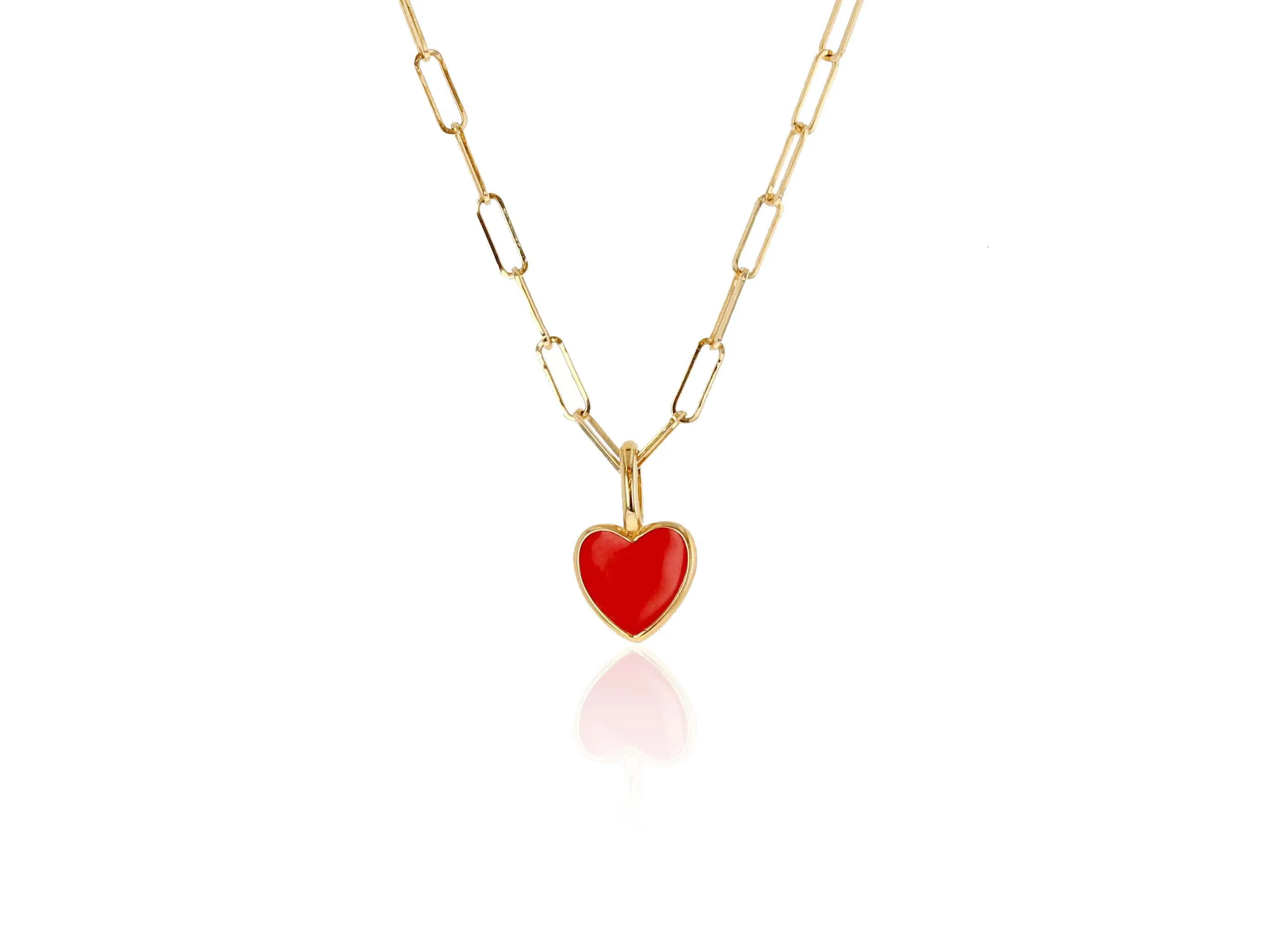 Mini Red Enamel Heart Charm