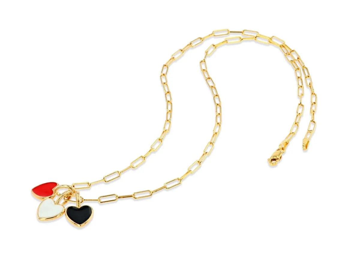 Mini Red Enamel Heart Charm