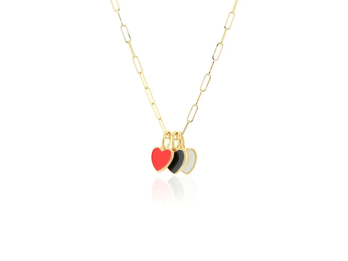 Mini Red Enamel Heart Charm