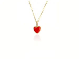 Mini Red Enamel Heart Charm