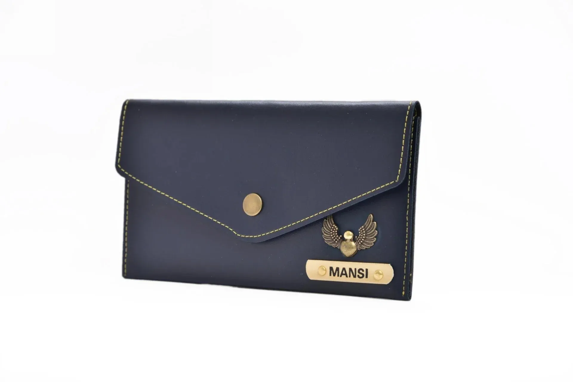 Minimal clutch & Men's Wallet & Personalised Couple Rainbow Classic WaterBottle - Royal Blue