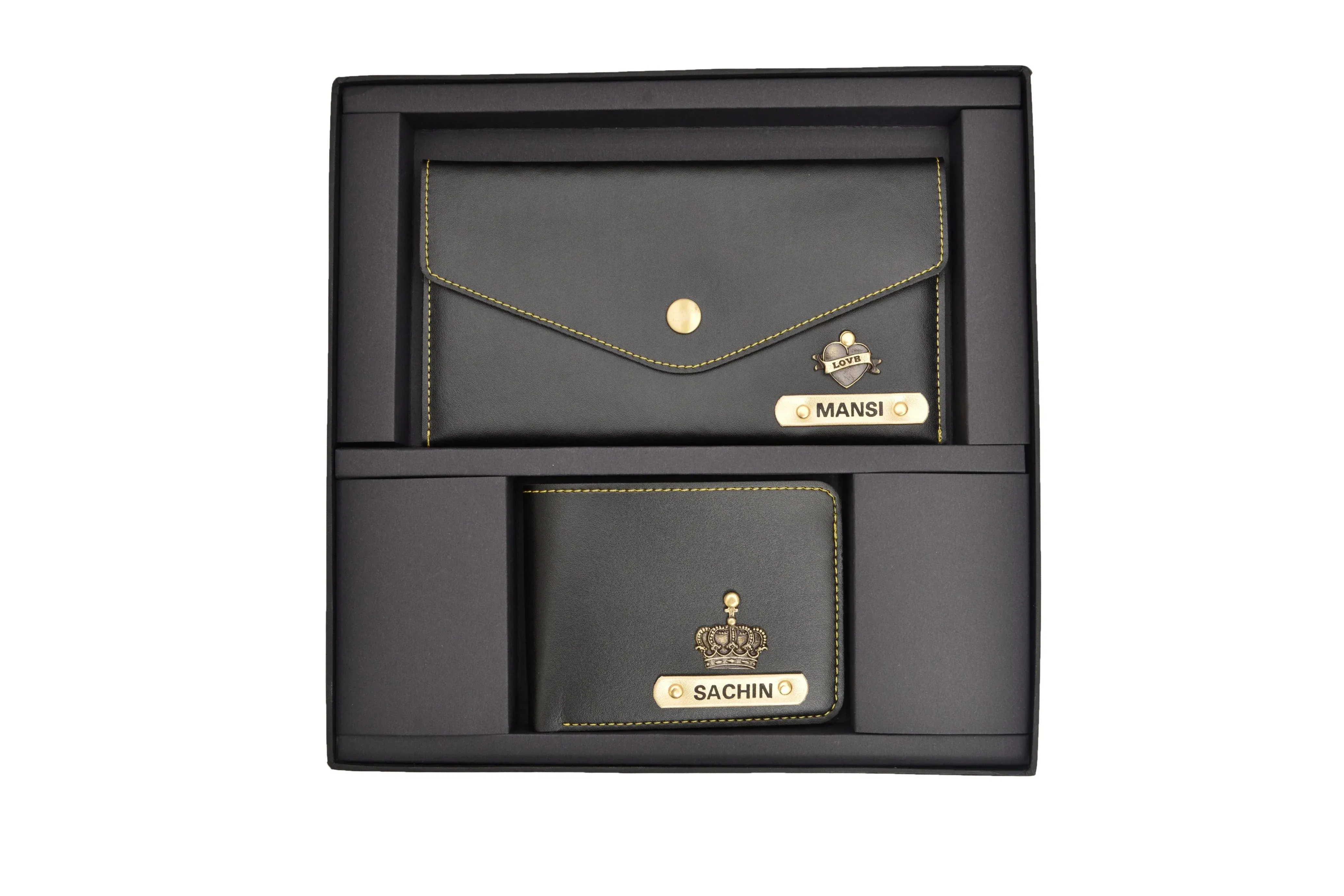 MInimal clutch   Men's Wallet (Couple Gift 2) - Black