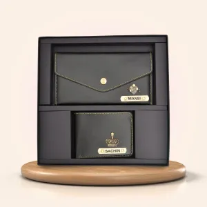 MInimal clutch   Men's Wallet (Couple Gift 2) - Black