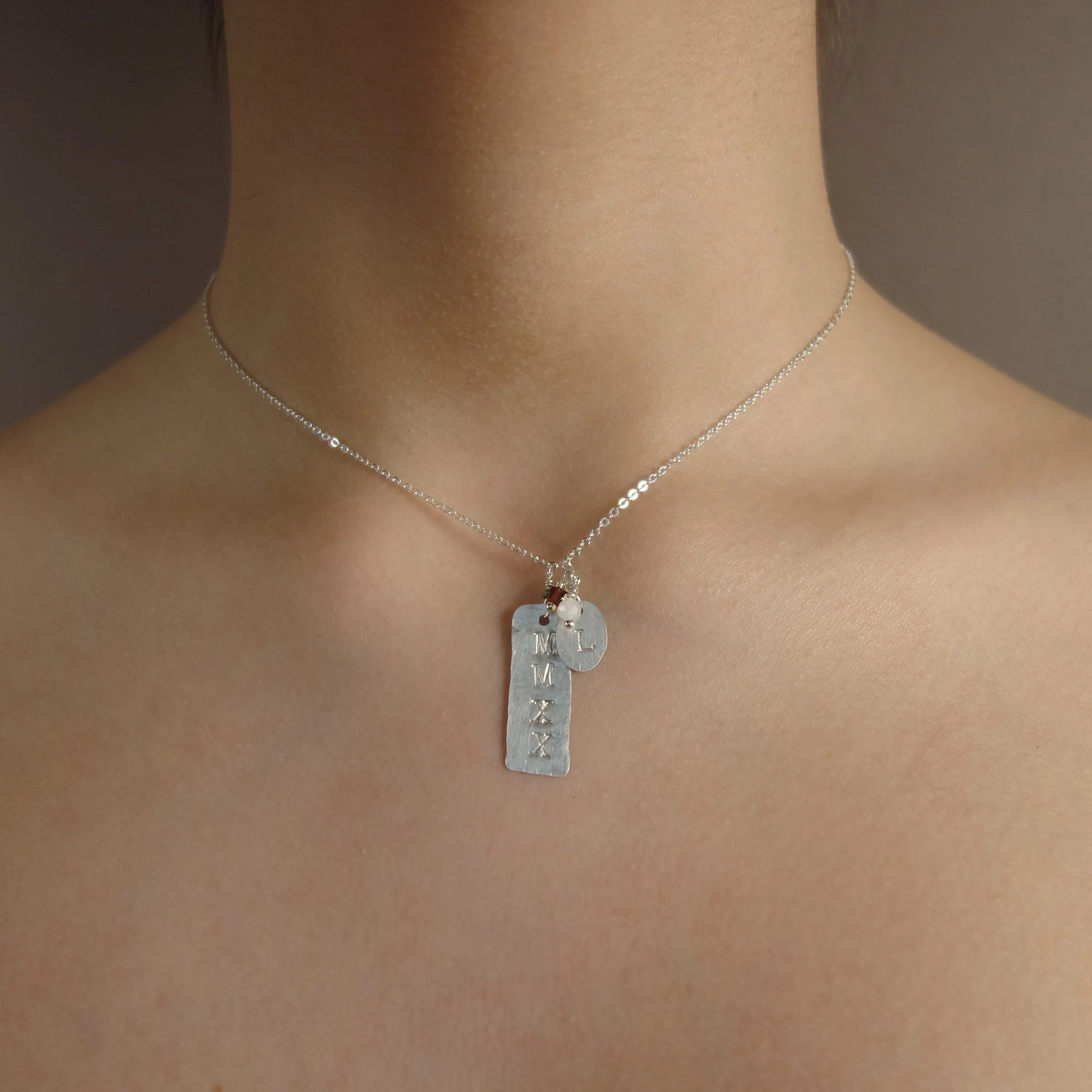MMXXI   grad's initial, gemstones you choose (school colors)