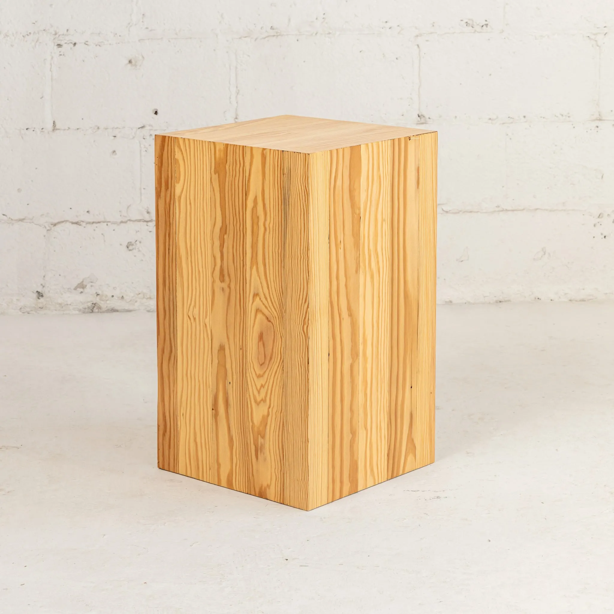 Modern Block End Table | Reclaimed Wood