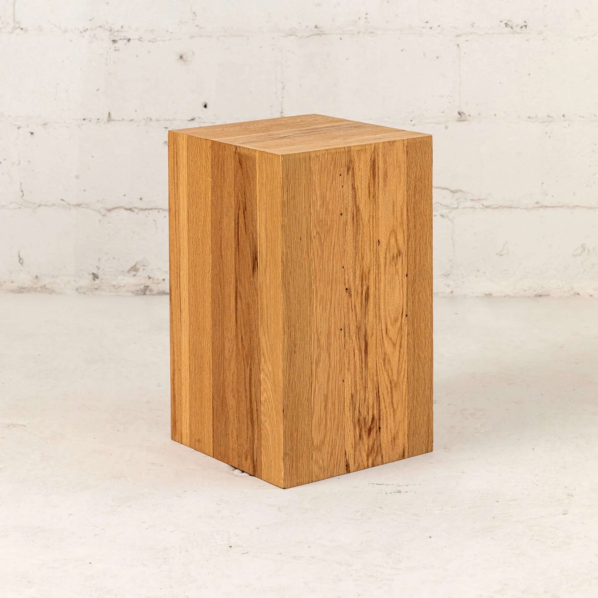 Modern Block End Table | Reclaimed Wood