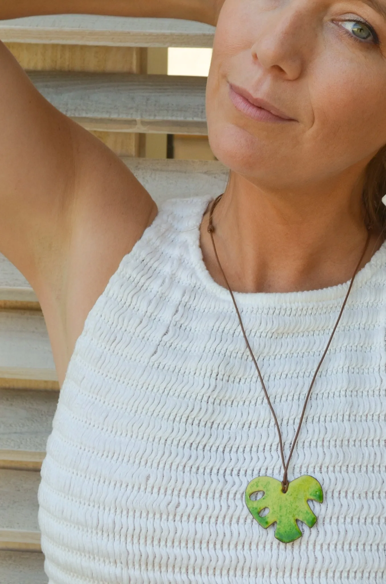 Monstera Leaf Necklace