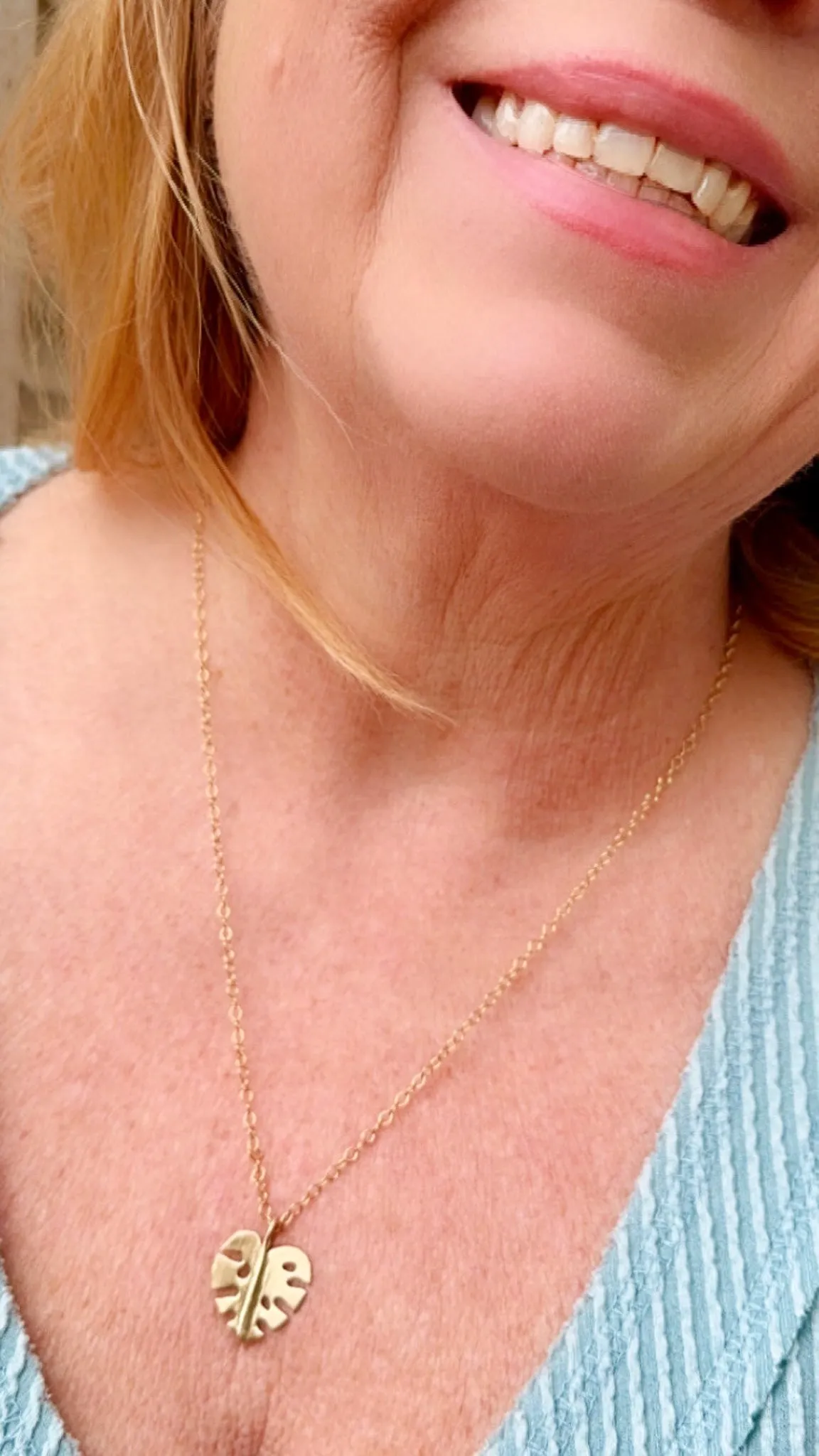 Monstera Necklace (Small)