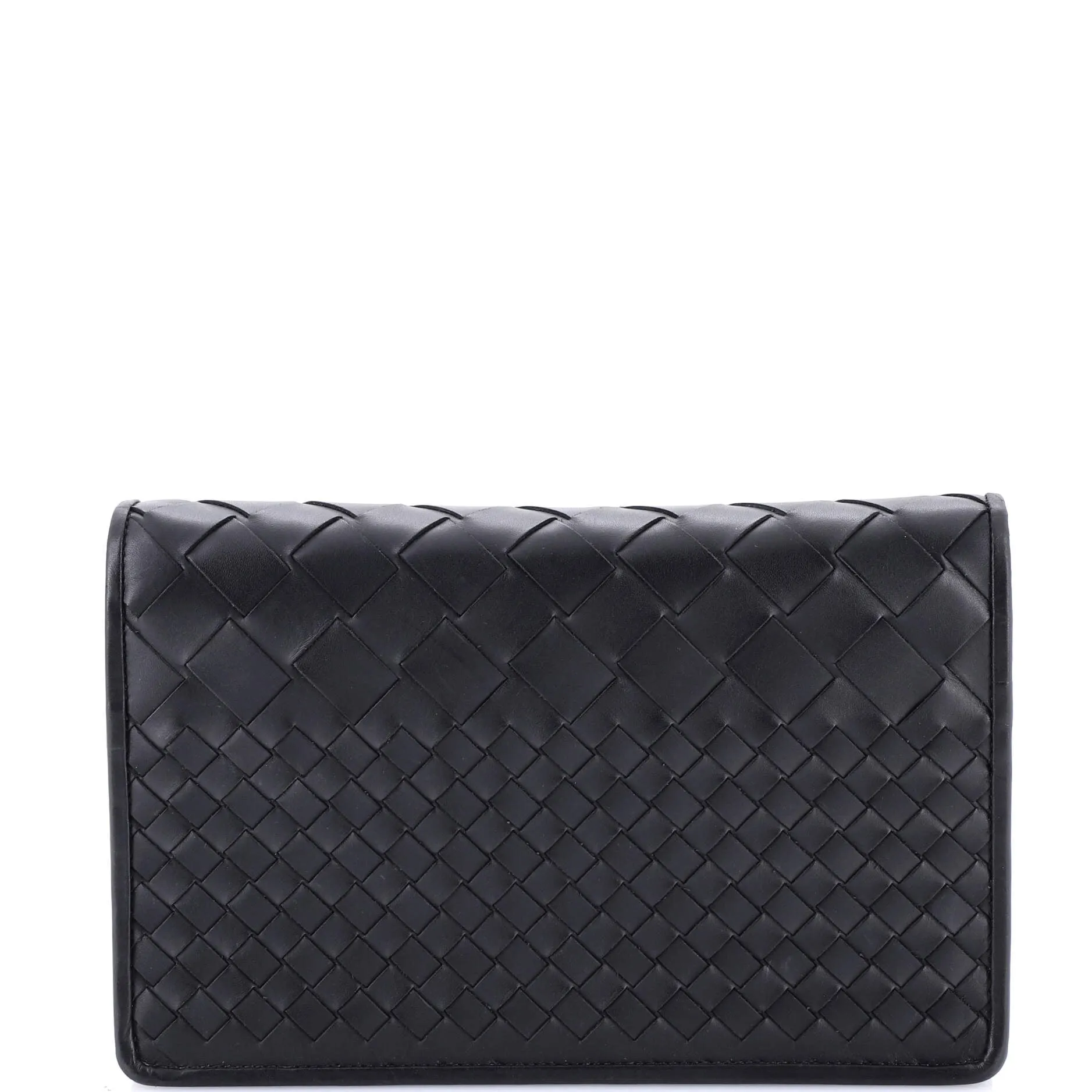 Montebello Flap Clutch Intrecciato Leather