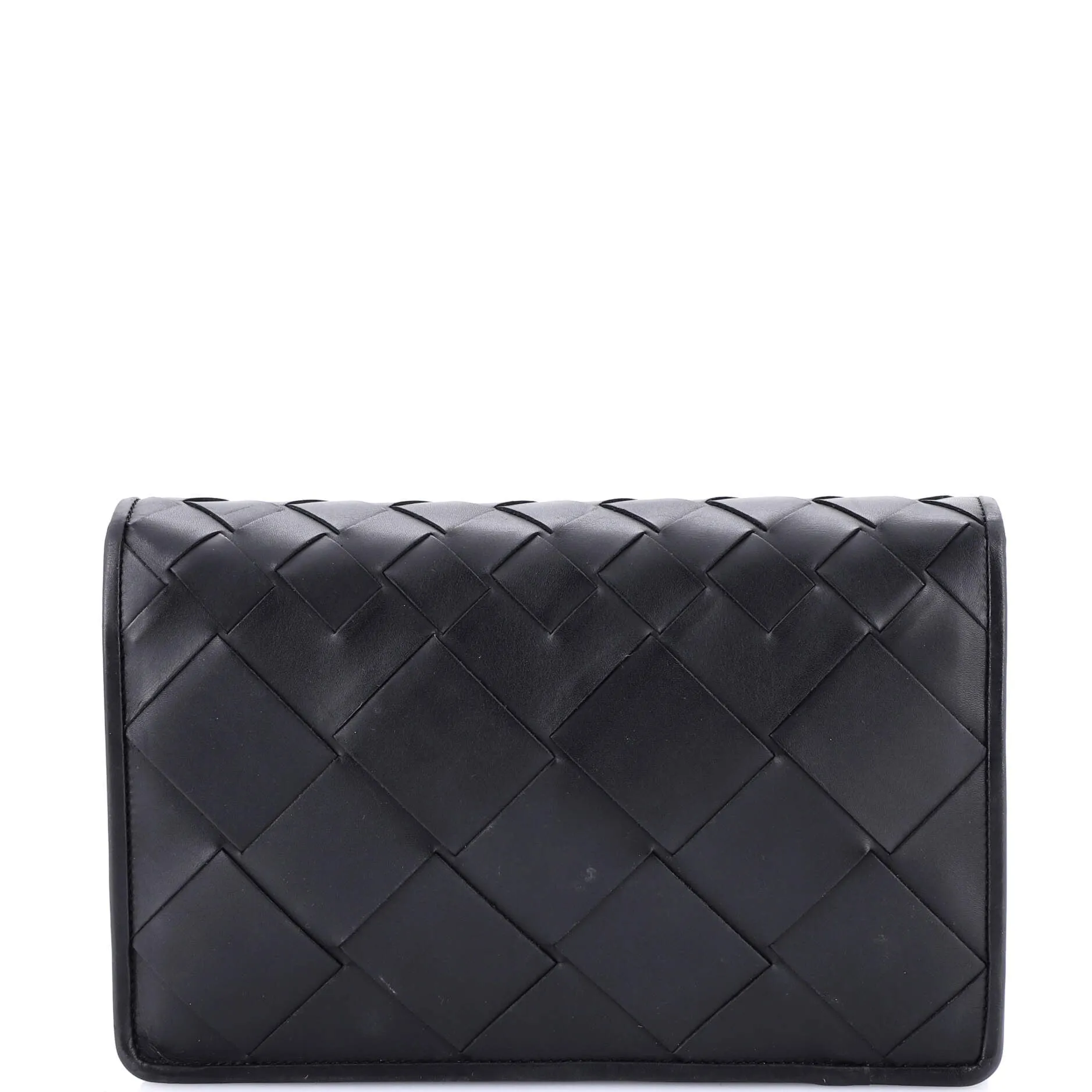 Montebello Flap Clutch Intrecciato Leather